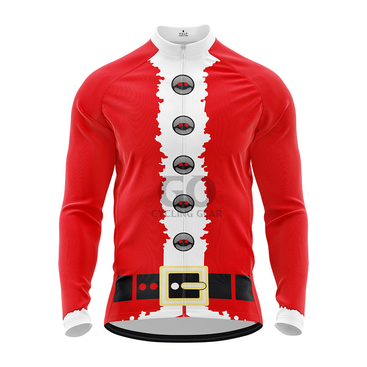 Men's Santa Claus Christmas Long Sleeve Jersey