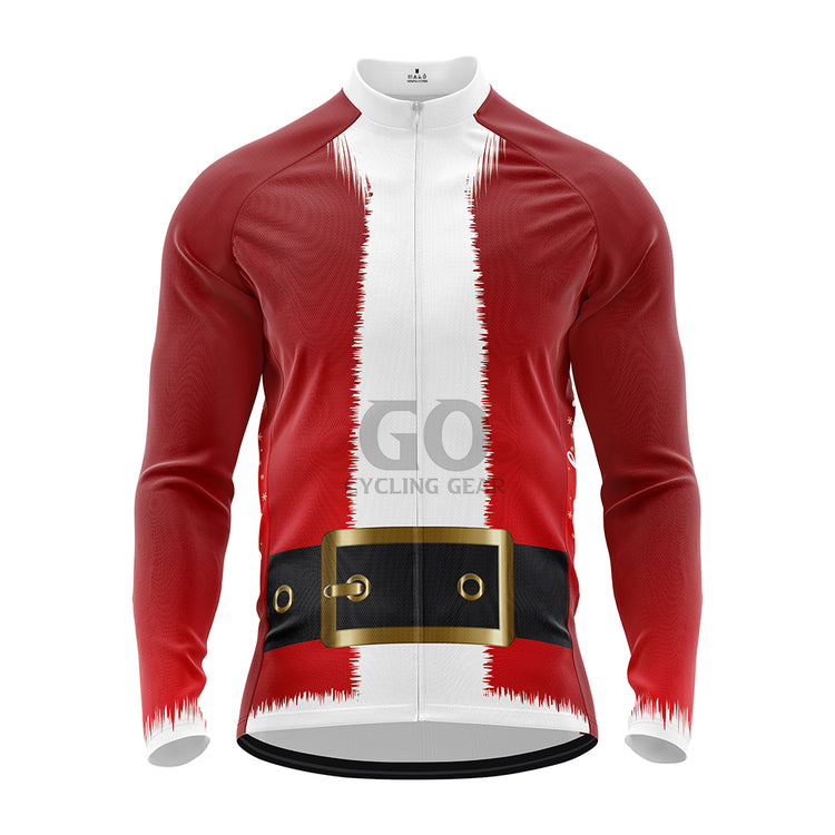 Men's Santa Claus Christmas Long Sleeve Jersey