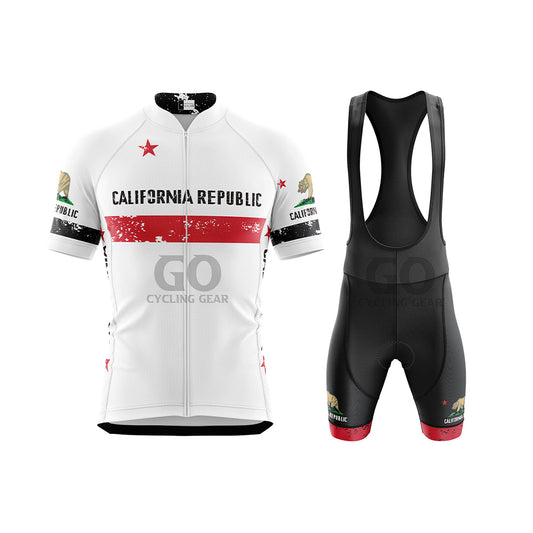 Men's California Republic Cycling Kit White&Black