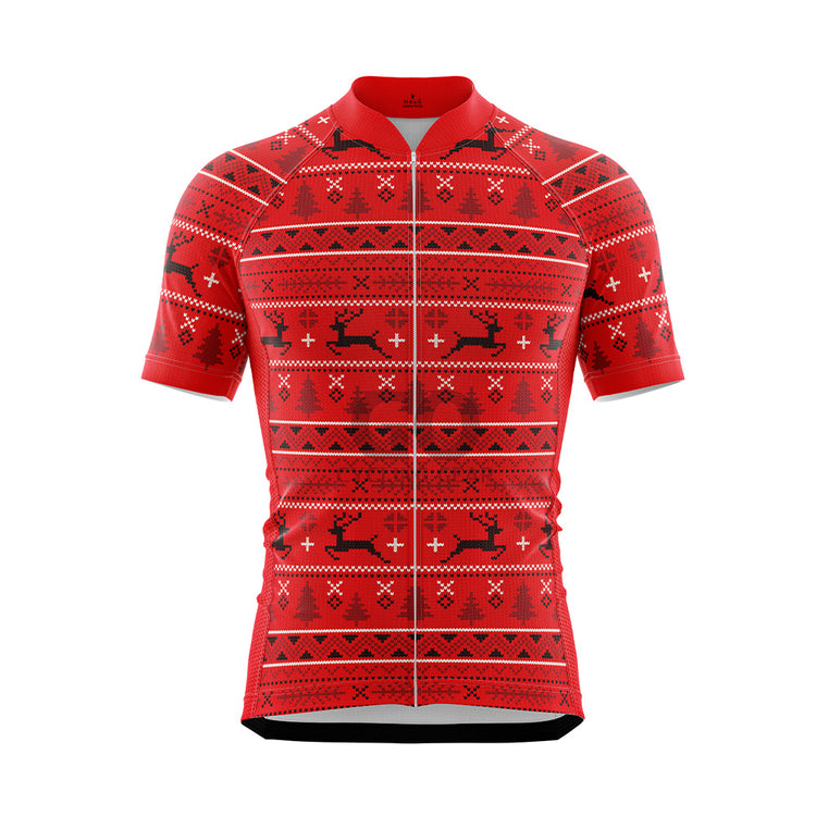 Men's Ugly Christmas Short Sleeve Cycling Jersey Multiple styles
