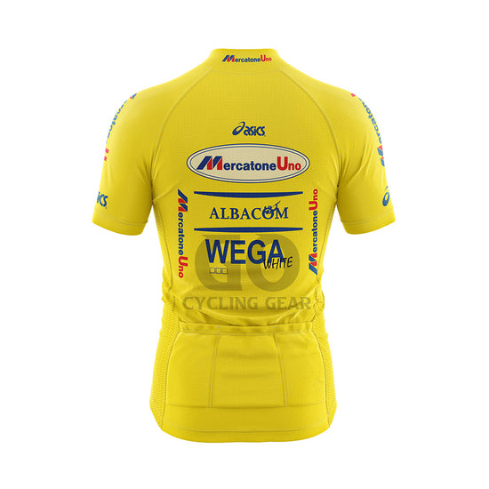 Conjunto de maillot ciclista Mercatone Uno Wega Retro - Retro Peloton Conjunto de maillot ciclista Mercatone Uno Wega Retro - Retro Peloton