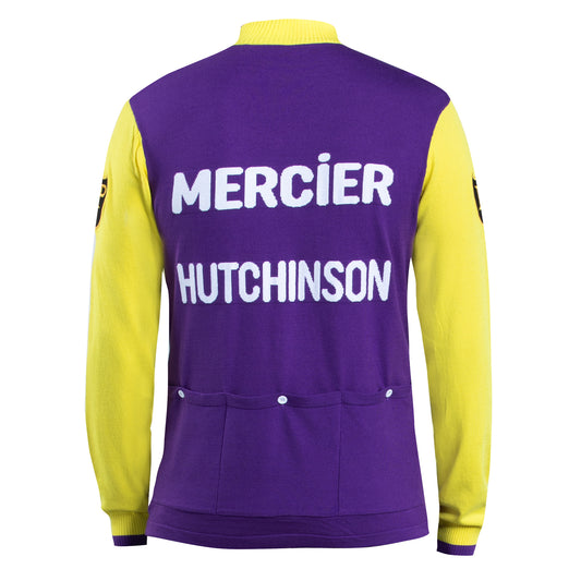 Mercier Hutchinson Merino Wool Retro Long Sleeve Cycling Jersey