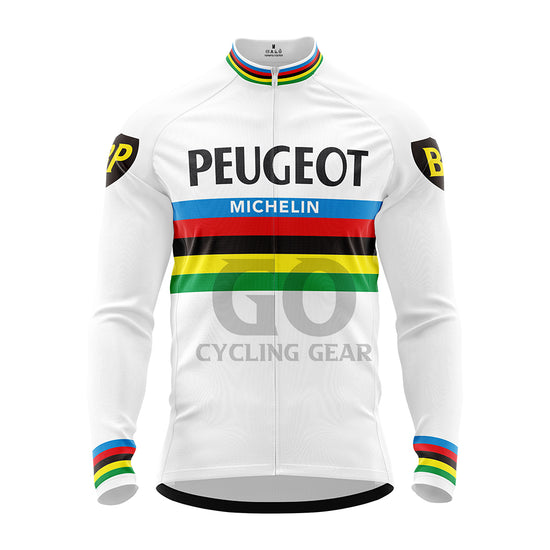 Maillot Cycliste Vintage Manches Longues PEUGEOT de Bernard Thevenet Maillot Cycliste Vintage Manches Longues PEUGEOT de Bernard Thevenet