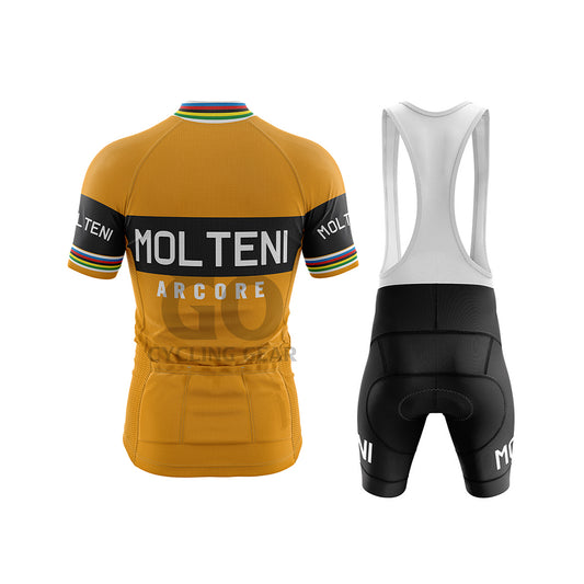 Molteni Retro Short Sleeve Cycling Kit Orange
