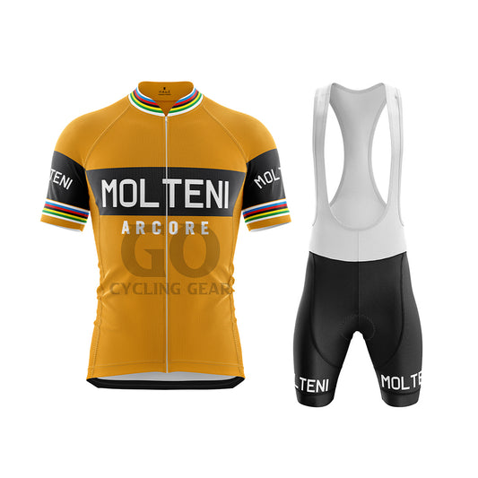Molteni Retro Short Sleeve Cycling Kit Orange