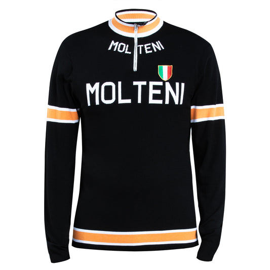 Molteni Merino Wool Retro Long Sleeve Cycling Jersey
