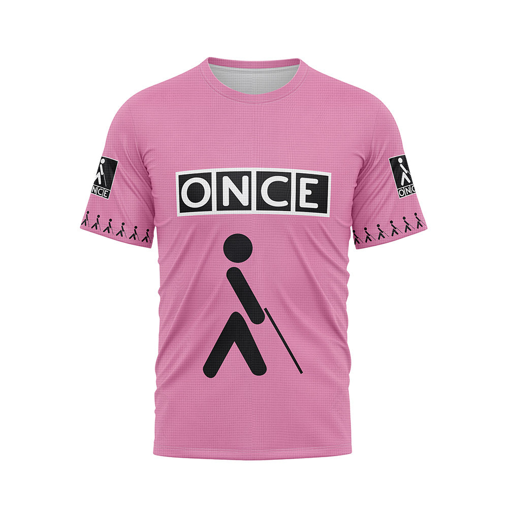 ONCE Cycling Team Retro Cycling T-Shirt Pink