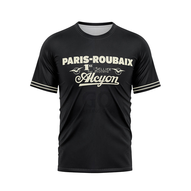 Paris roubaix Cycling T-Shirt Black