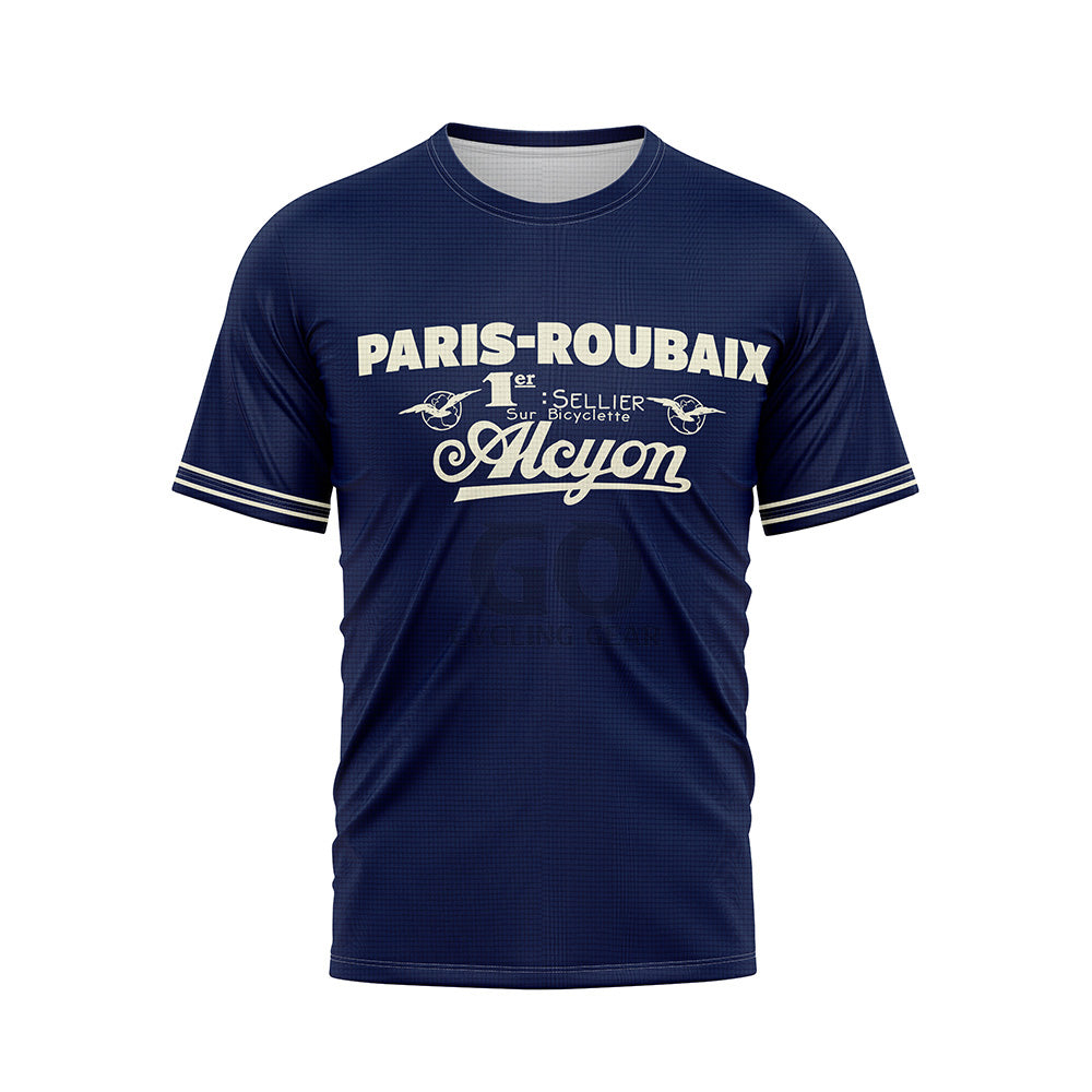 Paris roubaix Cycling T-Shirt Blue