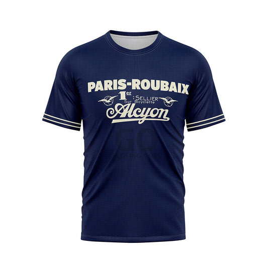 Paris roubaix Cycling T-Shirt Blue