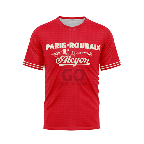 Paris roubaix Cycling T-Shirt Red