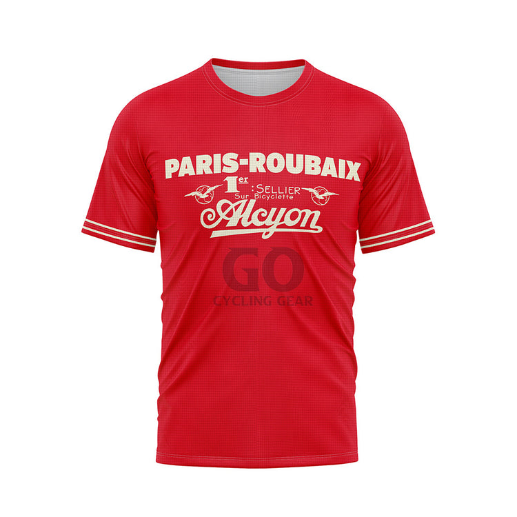 Paris roubaix Cycling T-Shirt Red
