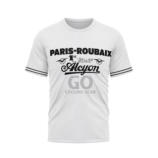 Paris roubaix Cycling T-Shirt White