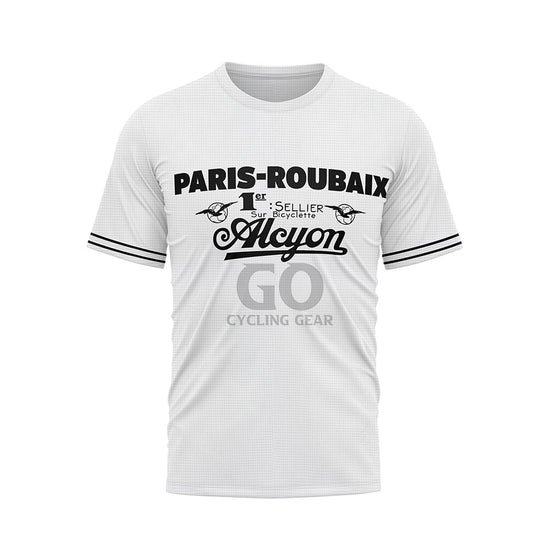 Paris roubaix Cycling T-Shirt White