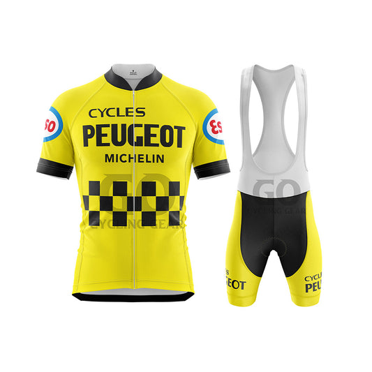 Peugeot Esso Michelin Retro Yellow Cycling Kit