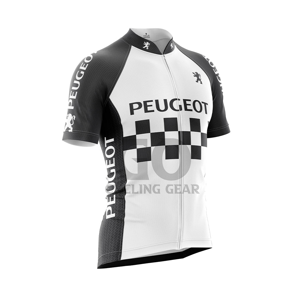 Maillot Cycliste vintage Peugeot Cycles Acrylique Gris 70'S Maillot Cycliste vintage Peugeot Cycles Acrylique Gris 70'S