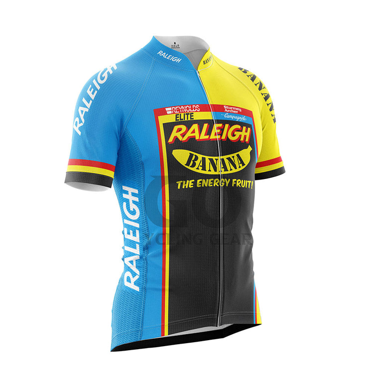 Raleigh Banana Men's Short Sleeve Retro Cycling Jersey