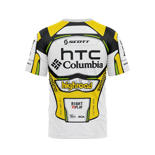 Retro Yellow White Cycling T-Shirt