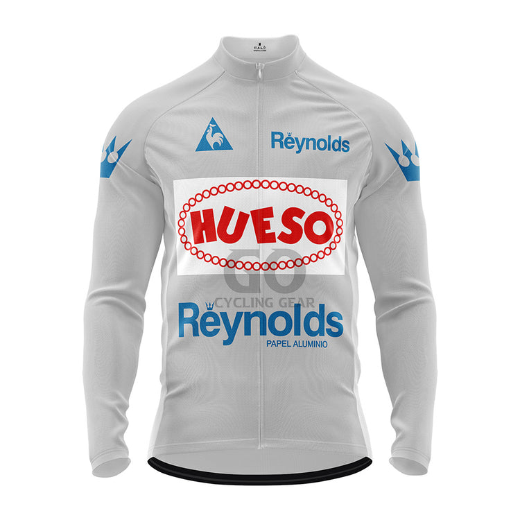 Sabino Angoita HUESO Grey Long Sleeve Cycling Jersey Vuelta A Espana 1983