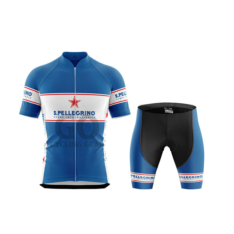 San Pellegrino Blue Beer Men's  Short Sleeve Cycling Kits