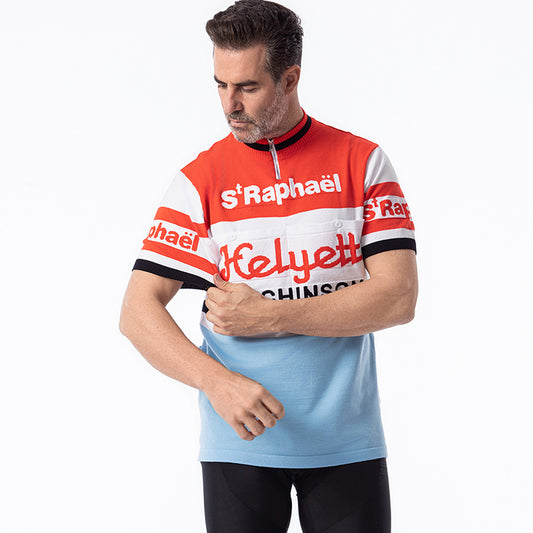 St Raphael Helyett Merino Wool Retro Cycling Jersey