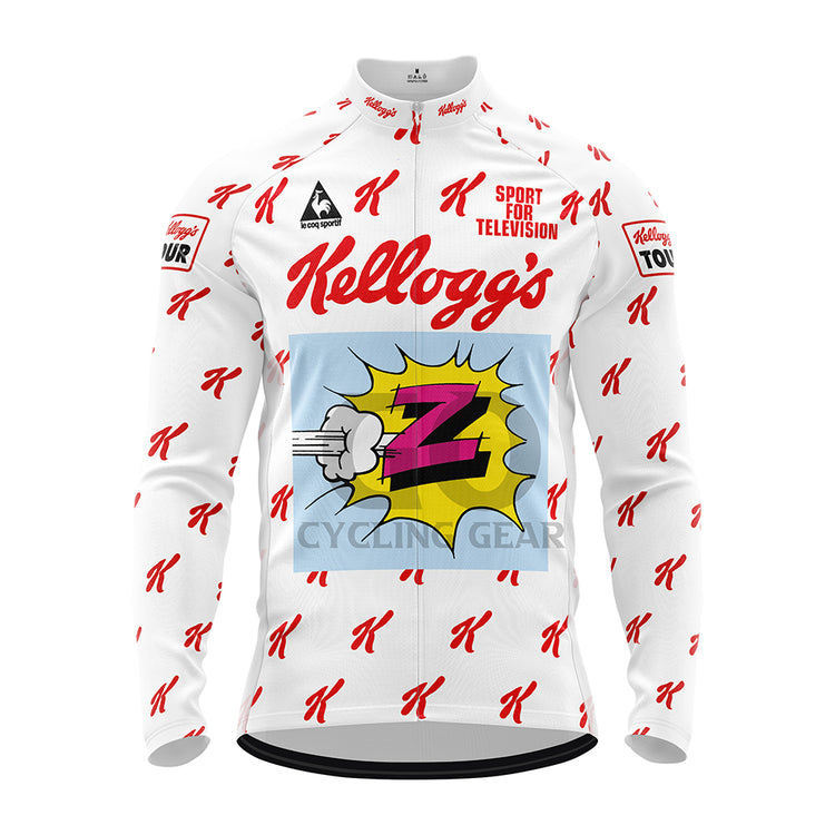Tour Of Britain King Of The Mountain Retro Long Sleeve Cycling Jersey 1990