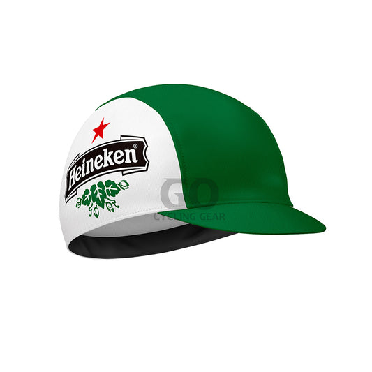 Green and white cap with Heineken logo