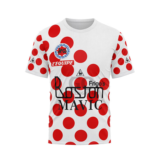 Van Impe Polka Dot Cycling T-Shirt 1981