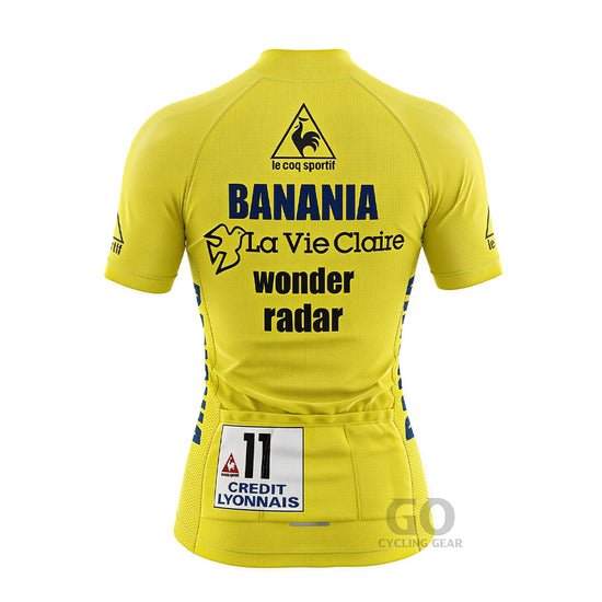 la vie claire wonder radar women's 1986 yellow jersey back