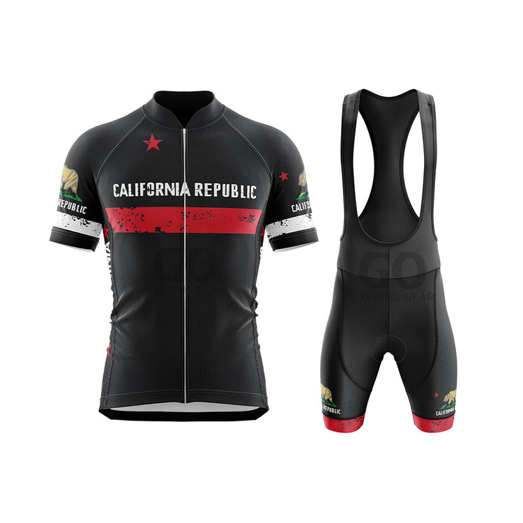 Men's California Republic Cycling Kit White&Black