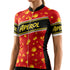 Women's Aperol short sleeve cycling jersey front view, breathable athletic fit with bold graphic lettering for road cycling.