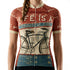 Close-up of Life Is Beautiful Ride cycling jersey showing "FEISA" and "beautifulride" lettering on the front panel.