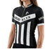 Women's Brooklyn cycling jersey in black, classic fit with bold lettering for urban riding.

